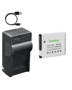 Kastar 1-Pack Battery and AC & USB-C Charger, Compatible with Canon NB-8L NB-8LH PowerShot A2200 A3000 is A3100 is A3150 is A3200 is A3300 is