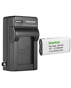 Kastar 1-Pack CRV3 Battery and AC Wall Charger Replacement for PDR-M25, PDR-M60, PDR-M61, PDR-M65, PDR-M71, PDR-M81, Vivitar V3315, V3330, V3675, V3695, V3705, V3715, V3730, V3740, V3746, V3755, V3826