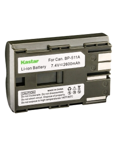 Kastar 1-Pack BP-511 / BP511A Battery 7.4V 2600mAh Replacement for Canon ZR40A, ZR45, ZR45MC, ZR50, ZR50MC, ZR60, ZR65MC, ZR70MC, ZR80, ZR85, ZR85MC Camera