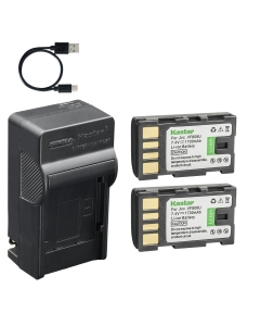 Kastar 2-Pack Battery and AC & USB-C Charger, Compatible with JVC BN-VF808 BN-VF815 BN-VF823 BN-VF915 BN-VF923 for GR-D GZ-HD GZ-MG GZ-HM Series Camcorders