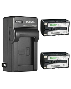 Kastar 2-Pack Battery and AC Wall Charger Replacement for Topcon BT-61Q BT-62Q BT-65Q BT-66Q GMS-2 Topcon Survey Instrument FC-200 FC-2200 FC-2500 GPT-7000i GTS-750 GTS-751 GPT-7500 Total Stations