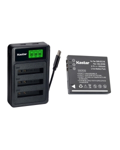 Kastar 1-Pack Battery with LZD3 USB Triple Charger Compatible with Panasonic CGA-S008 DMW-BCE10 VW-VBJ10 Leica BP-DC6 Ricoh DB-70, Lumix FS3 FS5 FS20 FX30 FX33 FX35 FX37 FX38 FX55 FX500 FX520 Camera