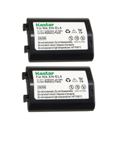 Kastar 2-Pack EN-EL4a Battery 11.1V 3200mAh Replacement for Nikon EN-EL4, EN-EL4a, EN-EL4e Battery, MH-21, MH-22 Charger, Nikon Camera D2, Nikon Camera D2H, Nikon Camera D2Hs, Nikon Camera D2X
