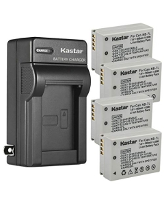 Kastar 4-Pack Battery and AC Wall Charger Replacement for Canon NB-7L NB7L, NB-7LH NB7LH Battery, Canon CB-2LZ, CB-2LZE Charger, Canon PowerShot G10, PowerShot G10 is, PowerShot G10IS Cameras
