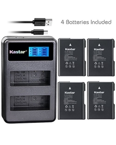 Kastar Battery 4 Pack and LCD Dual Charger for Nikon EN-EL14 EN-EL14a MH-24, Nikon Coolpix P7000 Coolpix P7100 Coolpix P7700 Coolpix P7800 Nikon D3100 D3200 D3300 D3400 D5100 D5300 D5500 D5600 Df DSLR