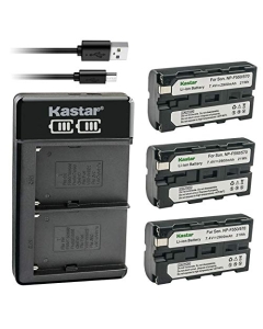 Kastar 3-Pack Battery and LKD2 USB Charger Compatible with Sony MVC-FD5 MVC-FD51 MVC-FD7 MVC-FD71 MVC-FD73, Sony DSC-CD100 DSC-CD250 DSC-CD400 DSC-D700, Sony NP-F330 NP-F550 NP-F570 Battery