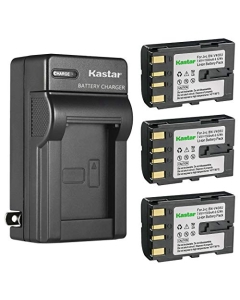 Kastar 3-Pack Battery and AC Wall Charger Replacement for JVC GR-DVL700, GR-DVL707, GR-DVL710, GR-DVL715, GR-DVL720, GR-DVL722, GR-DVL725, GR-DVL728, GR-DVL765, GR-DVL767, GR-DVL800, GR-DVL805