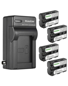 Kastar 4-Pack Battery and AC Wall Charger Replacement for Sony DSLR-A200K, DSLR-A200W, DSLR-A200WB, DSLR-A300, α300, Alpha A300, DSLR-A300K, DSLR-A300K/N, DSLR-A300X, DSLR-A350, α350, Alpha A350