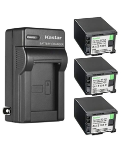 Kastar 3-Pack Battery and AC Wall Charger Replacement for Canon BP-820 BP820, BP-828 BP828 Battery, Canon CG-800 CG800 Charger, Canon XF400, XF405, XA10, XA11, XA15, XA20 Camera