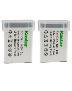 Kastar 2-Pack NB-13L Battery 3.6V 1500mAh Replacement for Canon PowerShot G7 X Mark II, PowerShot G7 X Mark III, PowerShot G9 X, PowerShot G9 X Mark II, PowerShot SX620 HS Camera