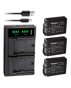 Kastar 3-Pack Battery and LTD2 USB Charger Compatible with Nikon EN-EL21 ENEL21 Battery, Nikon MH-28 MH28 Charger, Nikon 1 V2 Digital Camera, Nikon 1V2 Digital Camera