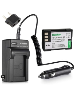 Kastar Lithium-Ion Battery and Charger with Car Adapter for Olympus EVOLT E-510 E-300 EVOLT E-330 EVOLT E-500 E-520 E-1 E-3 E-30 C-5060 C-7070 C-8080 Digital SLR Camera, Olympus BLM-1 BLM-01 PS-BLM1