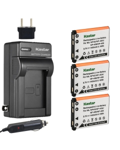 Kastar Battery (3-Pack) and Charger Kit for Fujifilm NP-45 NP-45A NP-45B NP-45S and Fujifilm FinePix XP20 XP22 XP30 XP50 XP60 XP70 XP80 XP90 T350 T360 T400 T500 T510 T550 T560 JX500 JX520 JX550 JZ310