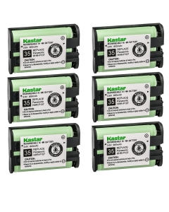 Kastar HHR-P107 Battery (6-Pack), Type 35, NI-MH Battery 3.6V 900mAh, Replacement for Panasonic HHR-P107, HHR-P107A, HHR-P107A/1B, BB-GT1500, BB-GT1540, BB-GT1540B, BB-GTA150, BB-GTA150B, BB-GT1500B