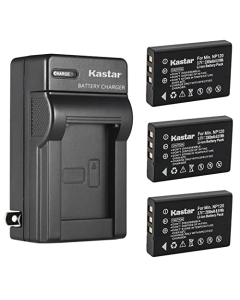 Kastar 3-Pack Battery and AC Wall Charger Replacement for Toshiba CAMILEO H30, CAMILEO X100, Minolta MN80NV, CONTAX Tvs Digital Cameras