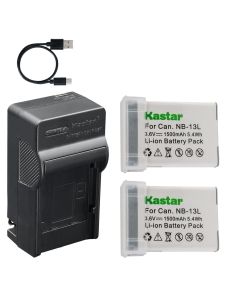 Kastar 2-Pack Battery and AC & USB-C Charger, Compatible with Canon NB-13L NB-13LH NB-15L for G7 X G5 X G9 X SX620 SX720 SX730 SX740 Cameras
