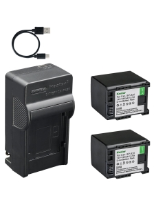 Kastar 2-Pack BP820 Battery and AC & USB-C Charger, Compatible with Canon BP-820 BP-828, for XA10 XA11 XA15 XA20 XA30 XA50 XA70 VIXIA HF G50 G60 G70 GX10 XF400 XF405 Camcorders