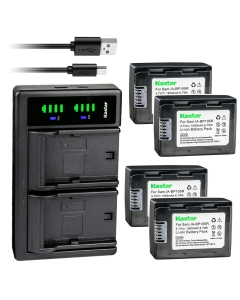 Kastar 4-Pack IA-BP105R Battery and LTD2 USB Charger Replacement for Samsung HMX-H304, HMX-H304BN, HMX-H304SN, HMX-H304RN, HMX-H304UN, HMX-H305, HMX-H305BN, HMX-H305SN, HMX-H305RN, HMX-H305UN Cameras