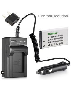 Kastar Battery (1-Pack) and Charger Kit for Samsung IA-BH130LB BH130LB and Samsung SMX-C10, SMX-C14, SMX-C20, SMX-C24, SMX-K40, SMX-K44, SMX-K45 Cameras