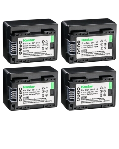 Kastar Decoded Battery x4 for BP-727 BP-718 BP-709 CG-700, VIXIA HF M50, HF M52, HF M500, HF R30, HF R32, HF R40, HF R42, HF R50, HF R52, HF R60, HF R62, HF R300, HF R400, HF R500, HF R600