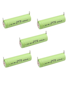 Kastar 5-Pack 1.2V 2000mAh Ni-MH Battery Replacement for Groomer Trimmer MS-5100 MS-5200 MS-5500 MS-5700 MS-5800 MS-6000 MS-900 MS2-280 MS2-290 MS2-390 R-1000 R-4130 R-450s R-5130 R-600 R-6130 R-650s