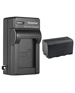 Kastar 1-Pack NP-F750 / NP-F770 Battery and AC Wall Charger Replacement for Teradek Wave Smart Streaming Monitor/Encoder, Vaxis Storm 072 Field Monitor, GyroVu Lightweight 5" On-Camera HDMI Monitor