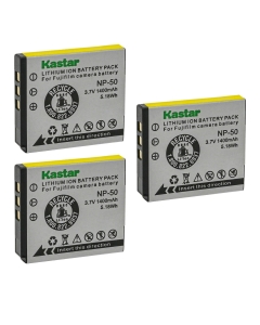 Kastar NP-50 Battery 3-Pack Replacement for Fujifilm FinePix F100FD, FinePix F200EXR, FinePix F300EXR, FinePix F305EXR, FinePix F500EXR, FinePix F505EXR, FinePix F550EXR, FinePix F600EXR Camera