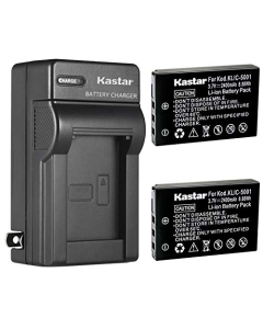 Kastar 2-Pack Battery and Charger for Kodak KLIC-5001 Sanyo DB-L50 and Kodak EasyShare DX7630 DX7440 DX7590 DX7790 P712 P850 P880, EasyShare Z730 Zoom Z760 Zoom Z7590 Zoom, Sanyo Xacti Cameras