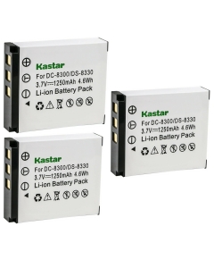 Kastar DS-8330 Battery 3-Pack Replacement for MINOX 02491-0028-01 Prima DS8330-1 Revue 02491-0028-01 Ricoh 02491-0028-00 02491-0028-01 ROLLEI 02491-0028-00 02491-0028-01 Battery