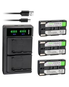 Kastar 3-Pack SB-L160 Battery and LTD2 USB Charger Replacement for Samsung SB-L160 SBL160, SB-L320 SBL320, SB-L480 SBL480, SB-L110A SBL110A, Medion MD9014, VP-SCD55, VPL500 VPL600 VPL700 VPL800 VPL900