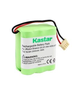 Kastar BRAAVA320 Battery (1 Pack), Ni-MH 7.2V 2500mAh, Replacement for iRobot Braava 320, iRobot Braava 321, Mint 4200, Mint 4205, Floor Cleaner Robot 4408927