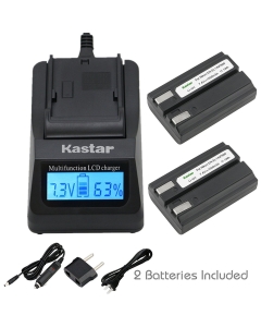 Kastar Fast Charger Kit and EN-EL1 Battery (2-Pack) for ENEL1, NP-800 and Nikon Cooipix 4300 4500 4800 5400 5700 775 8700 880 885 995 CoolpixE880 and Konica Minota DG-5W Dimage A200 Cameras