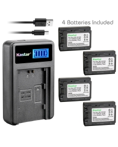 Kastar Battery 4 Pack and LCD USB Charger for Sony NP-FZ100 BC-QZ1 and Sony Alpha 9, Alpha A9, Alpha 9R, Alpha A9, Alpha A9R, Alpha a9S, Alpha A7R III, Alpha A7R3, Alpha ILCE-7RM3 Camera