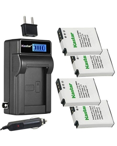 Kastar 4-Pack EN-EL12 Battery and LCD AC Charger Compatible with Nikon Coolpix S31, Coolpix S70, Coolpix S610, Coolpix S620, Coolpix S630, Coolpix S640, Coolpix S710, Coolpix S800c Cameras