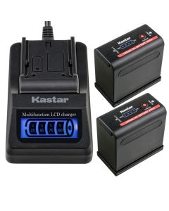 Kastar 2 Pack Battery and Charger Compatible Canon ES7000ES ES7000V ES8000V ES8100V ES8200V ES8400V ES8600 G10Hi G15Hi G20Hi G30Hi G35Hi G45Hi C2 FV1 DM-MV1 DM-MV10 DM-MV20 E1 E2 E30 E65AS EOS G1000
