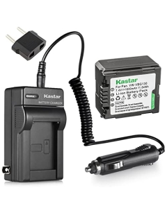 Kastar Battery and Charger Replacement for Panasonic VW-VBG130 Lumix DMC-L10 HDC-HS250 HDC-HS300 HDC-HS700 HDC-SD10 HDC-SD600 HDC-SD700 HDC-SDT750 HDC-TM10 HDC-TM15 HDC-TM300 HDC-TM700 SDR-H80 Cameras