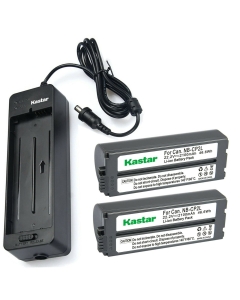 Kastar 2-Pack NB-CP2L Gray Battery and CG-CP200 Charger Compatible with Canon SELPHY CP900, SELPHY CP910, SELPHY CP1200, SELPHY CP1300. HP Photosmart A716 Printer Photo Printer