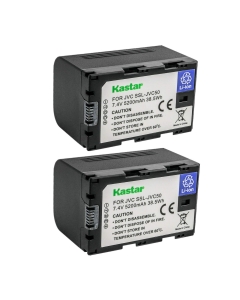 Kastar 2X Battery Replacement for JVC SSL-JVC50 SSL-JVC75 BN-S8I50 and JVC GY-HMQ10 GY-LS300 GY-HM200 GY-HM200U GY-HM200SP Sports GY-HM600 GY-HM620U GY-HM650 GY-HM660U GY-HM660SC DT-X Monitors Series