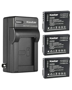 Kastar 3-Pack DMW-BCG10 Battery + AC Wall Charger Replacement for Panasonic DMW-BCG10 DMW-BCG10E DMW-BCG10GK DMW-BCG10PP Battery, DE-A65 DE-A66 Charger, Lumix DMC-ZS10, Lumix DMC-ZS15, Lumix DMC-ZS19