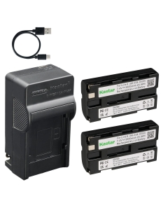 Kastar 2-Pack Battery and AC & USB-C Charger Compatible with Line 6 Variax JTV-59 JTV-69 JTV-89 Shuriken SR250 SR270 Standard Guitar Battery Replacement