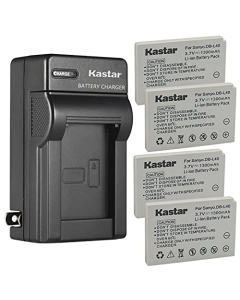 Kastar 4-Pack Battery and AC Wall Charger Replacement for Sanyo DB-L40 DB-L40AU Battery Xacti DMX-HD800 Xacti VPC-HD1 Xacti VPC-HD1A Xacti VPC-HD2 Xacti VPC-HD2A Xacti VPC-HD700 Xacti VPC-HD800 Camera