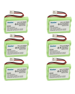 Kastar 6-Pack Battery Replacement for Motorola Baby Monitor HRMR03 GB380863 MBP33XL MBP33XL-2 MBP33XL-3 MBP33XL-4 MBP33XLPU(Only Fit MBP33S/MBP33SPU MBP36/MBP36PU MBP36S/MBP36SPU Newer 800mAh Version)