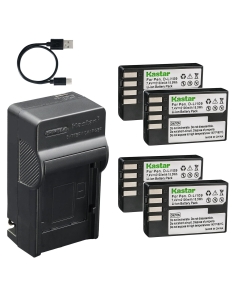 Kastar 4-Pack Battery and AC & USB-C Charger, Compatible with D-Li109 Camera for Pentax K-R K-30 K-50 K-70 K-500 K-S1 K-S2 KP KF DSLR Camera