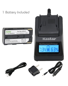 Kastar Fast Charger + BP911 Battery (1-Pack) for Canon BP-911, BP-911K, BP-914, BP-915 and Canon ES6500V, ES7000es, ES7000V, ES8000V, ES8100V, ES8200V, ES8400V, ES8600 Camera