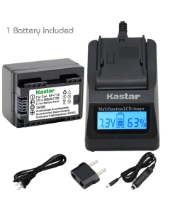 Kastar Fast Charger and Battery BP-718 (1X) for Canon BP-718 BP-727BP-709 CG-700 and VIXIA HF M50 HF M52 HF M500 HF R30 HF R32 HF R40 HF R42 HF R50 HF R52 HF R60 HF R62 HF R300 HF R400 HF R500 HF R600