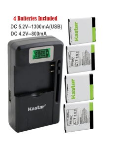 Kastar Galaxy S4 Battery (4-Pack with NFC) and intelligent mini travel Charger ( with high speed portable USB charge function, not NFC capable) for amsung Galaxy S4, S IV, I9505, M919 (T-Mobile), I545 (Verizon), I337 (AT&T), L720 (Sprint), EB-B600BUB, EB-