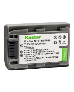 Kastar Battery for Sony NP-FP50 NP-FP51 and Sony DVD HandyCam DCR-DVD105 DVD HandyCam DCR-DVD202E DVD HandyCam DCR-DVD92 Hard Disk Drive DCR-SR100 MiniDV HandyCam DCR-HC18E Camcorders