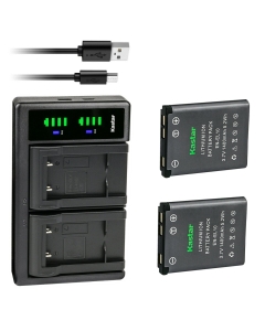 Kastar 2 Battery and LTD2 USB Charger Compatible with Nikon EN-EL10 Battery, MH-63 Charger, Coolpix S60 S80 S200 S202 S203 S210 S220 S230 S500 S510 S520 S520B S570 S600 S700 S3000 S4000 S5100 Camera
