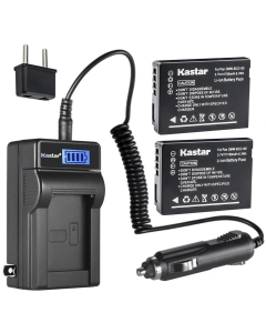 Kastar 2-Pack DMW-BCG10 Battery and LCD AC Charger Compatible with Panasonic Lumix DMC-TZ35, Lumix DMC-TZ65, Lumix DMC-ZR1, Lumix DMC-ZR3, Lumix DMC-ZS1, Lumix DMC-ZS3, Lumix DMC-ZS5 Digital Camera