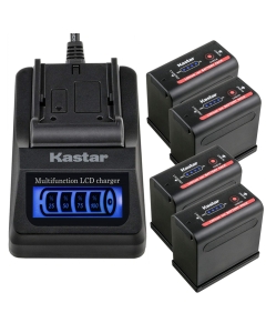 Kastar 4 Battery and Charger Compatible Canon ES55 ES60 ES65 ES75 ES300V ES410V UC-V300 UC-X1 UC-X1Hi V50Hi V60Hi V65Hi XM1 XM2 XV1 XV2 EOS C100 Mark II V72 V75Hi V400 V420 V500 V520 HDV XH-A1S HD